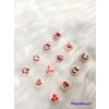 60 Adet 15 Mm Yuvarlak Pembe Karışık Emoji Desenli Düğme