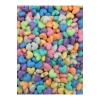 25 Gr 14 Mm Pastel Karışık Renkli Plastik Kalp Model Boncuk takı Yapım Boncuğu (25gr ~38-44 Adet)