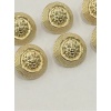 6 Adet 15 Mm (1.5 Cm) Küçük Boy Aslan Desenli Gold Renk Trençkot Ve Blazer Ceket Kol Düğmesi