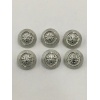6 Adet 22 Mm (2.2 Cm) Aslan Desenli Gümüş Renk Trençkot Ve Blazer Ceket Düğmesi