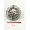 6 Adet 22 Mm (2.2 Cm) Aslan Desenli Gümüş Renk Trençkot Ve Blazer Ceket Düğmesi