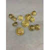8 Adet 15 Mm (1.5 Cm) Çelenk Model Gold Renk Trençkot Ve Blazer Ceket Düğmesi