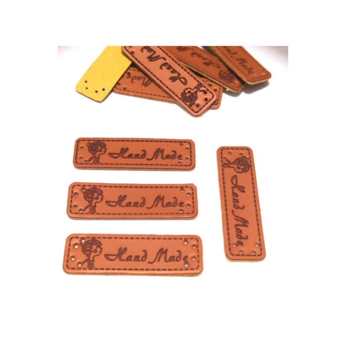 20 Adet Karışık Modellerde Handmade Deri Etiket , Etiketler