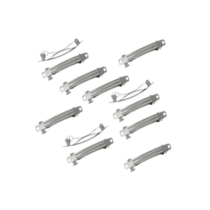 8 Cm Gümüş Renk Metal Otomatik Toka Boş Süslenmemiş