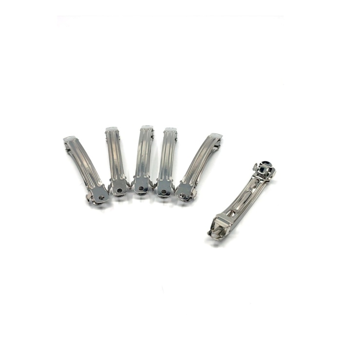 6 Cm Gümüş Renk Metal Otomatik Toka Boş Süslenmemiş