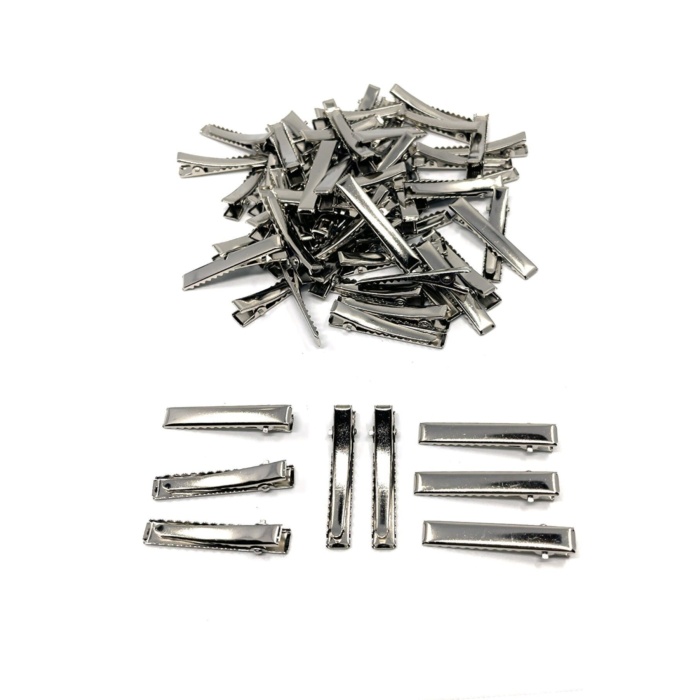 5.5 Cm Gümüş Renk Metal Pens Toka  Timsah Toka Kadın Toka