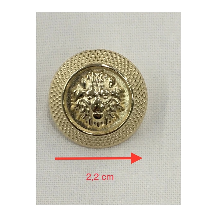 6 Adet 15 Mm (1.5 Cm) Küçük Boy Aslan Desenli Gold Renk Trençkot Ve Blazer Ceket Kol Düğmesi
