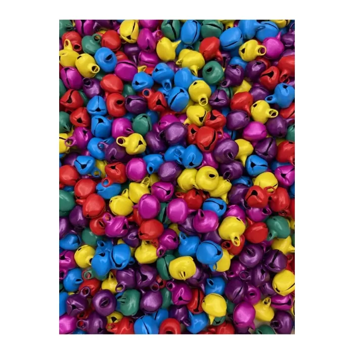 25 Adet 10 mm Karışık Renkli Kulplu Zil Çan Çıngırak Metal Amigurumi Zili Takı Aksesuar