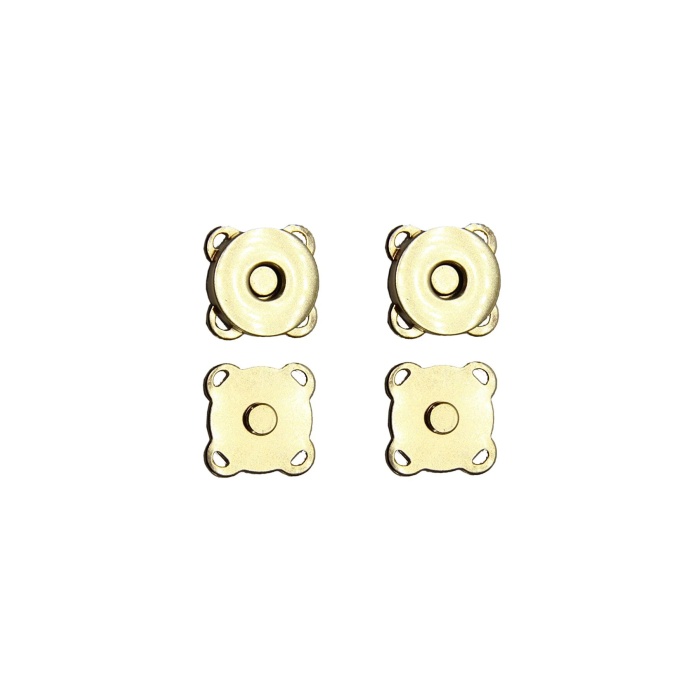 5 Adet 2 Cm Gold Renk Dikmeli Mıknatıslı Çıtçıt Dikilebilir Mıknatıslı Çıt Çıt