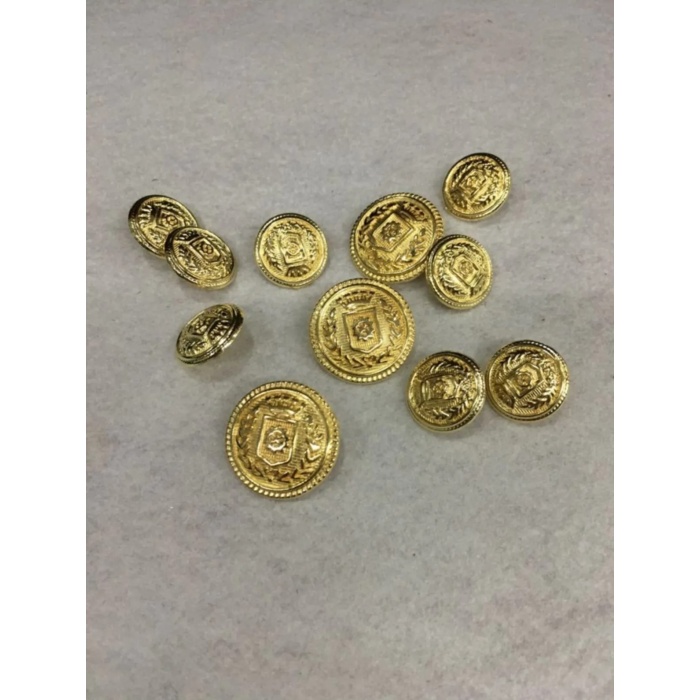 8 Adet 15 Mm (1.5 Cm) Çelenk Model Gold Renk Trençkot Ve Blazer Ceket Düğmesi
