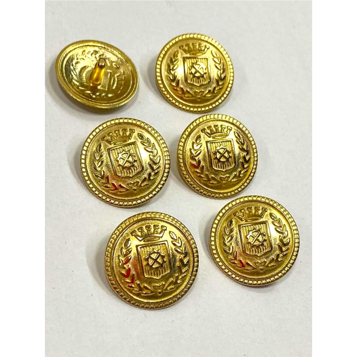 8 Adet 15 Mm (1.5 Cm) Çelenk Model Gold Renk Trençkot Ve Blazer Ceket Düğmesi