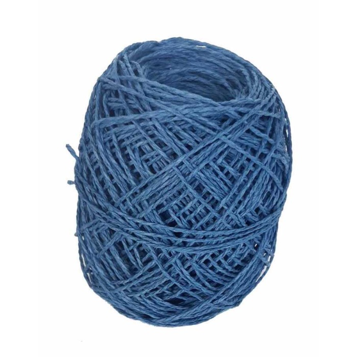 Kağıt İp Kot Mavi Sarılmış Yumak 100 Gr Bobin