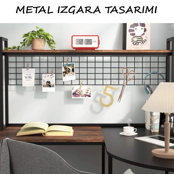 Zizuva Tasarım L Model Panolu Çalışma Masası