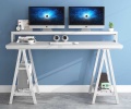 Zizuva Tasarım Ergonomik Beyaz Çalışma Masası