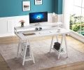 Zizuva Tasarım Ergonomik Beyaz Çalışma Masası