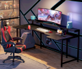 Zizuva Tasarım Siyah Gaming&Çalışma Masası